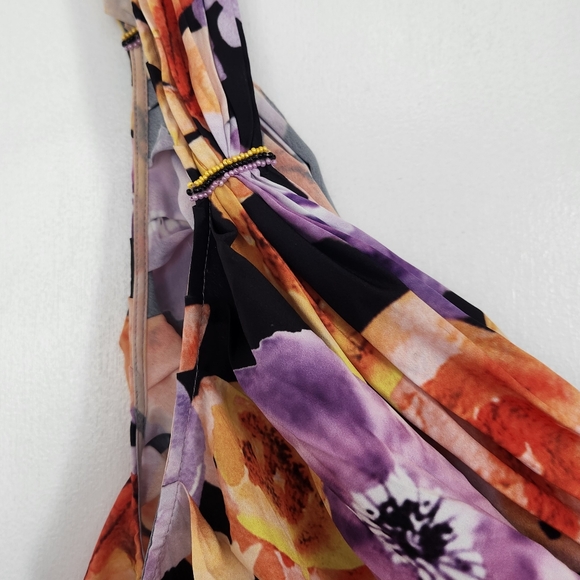 Geisha Designs Asymmetrical Floral Dress - M - Picture 10 of 14